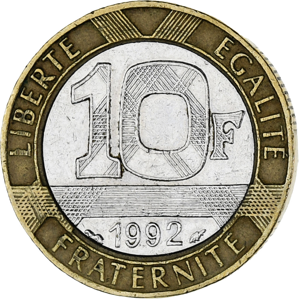 Monnaie, France, Génie, 10 Francs, 1992, SUP, Bimétallique, Gadoury:827