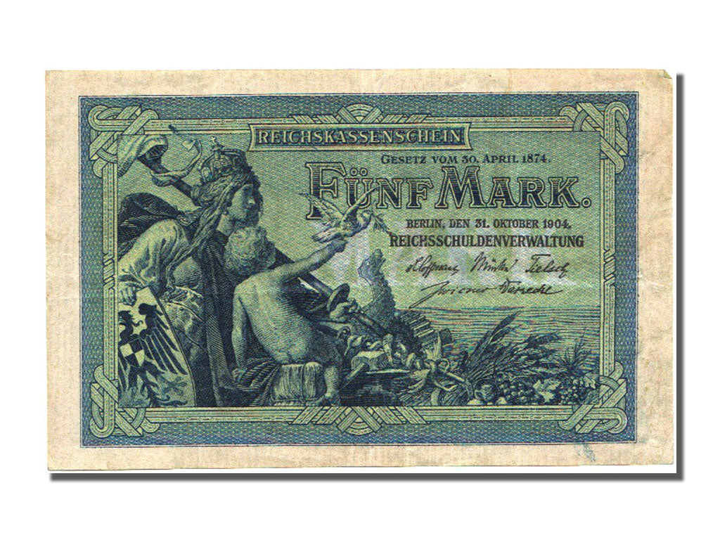 Germany, 5 Mark, 1904, KM #8a, 1904-10-31, AU(55-58), Z