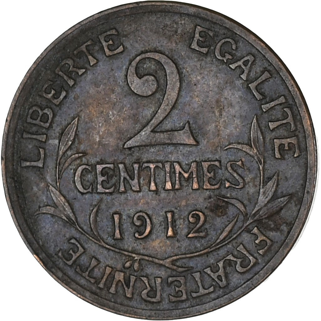 Munten, Frankrijk, Dupuis, 2 Centimes, 1912, Paris, ZF, Bronzen, KM:841