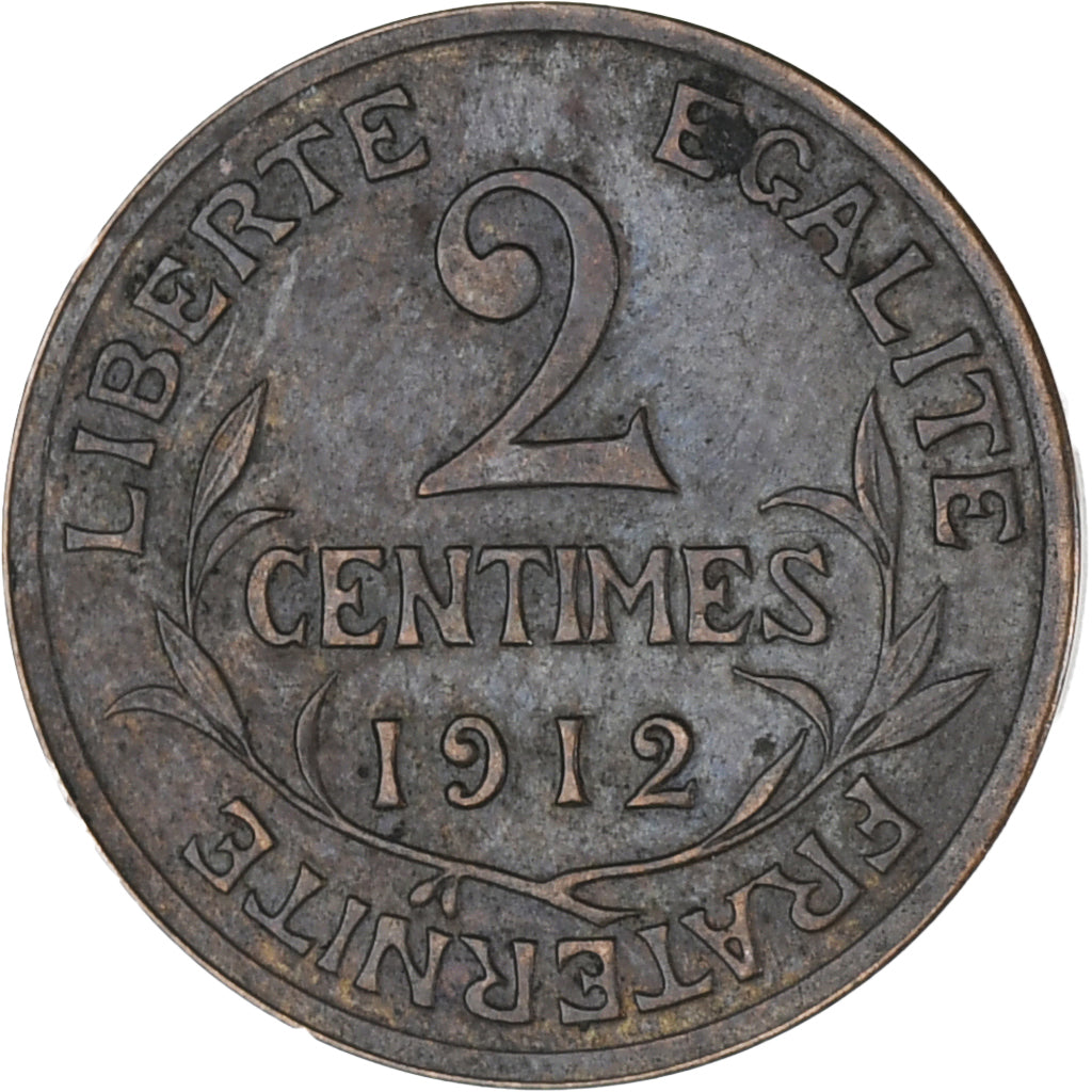 Munten, Frankrijk, Dupuis, 2 Centimes, 1912, Paris, ZF, Bronzen, KM:841