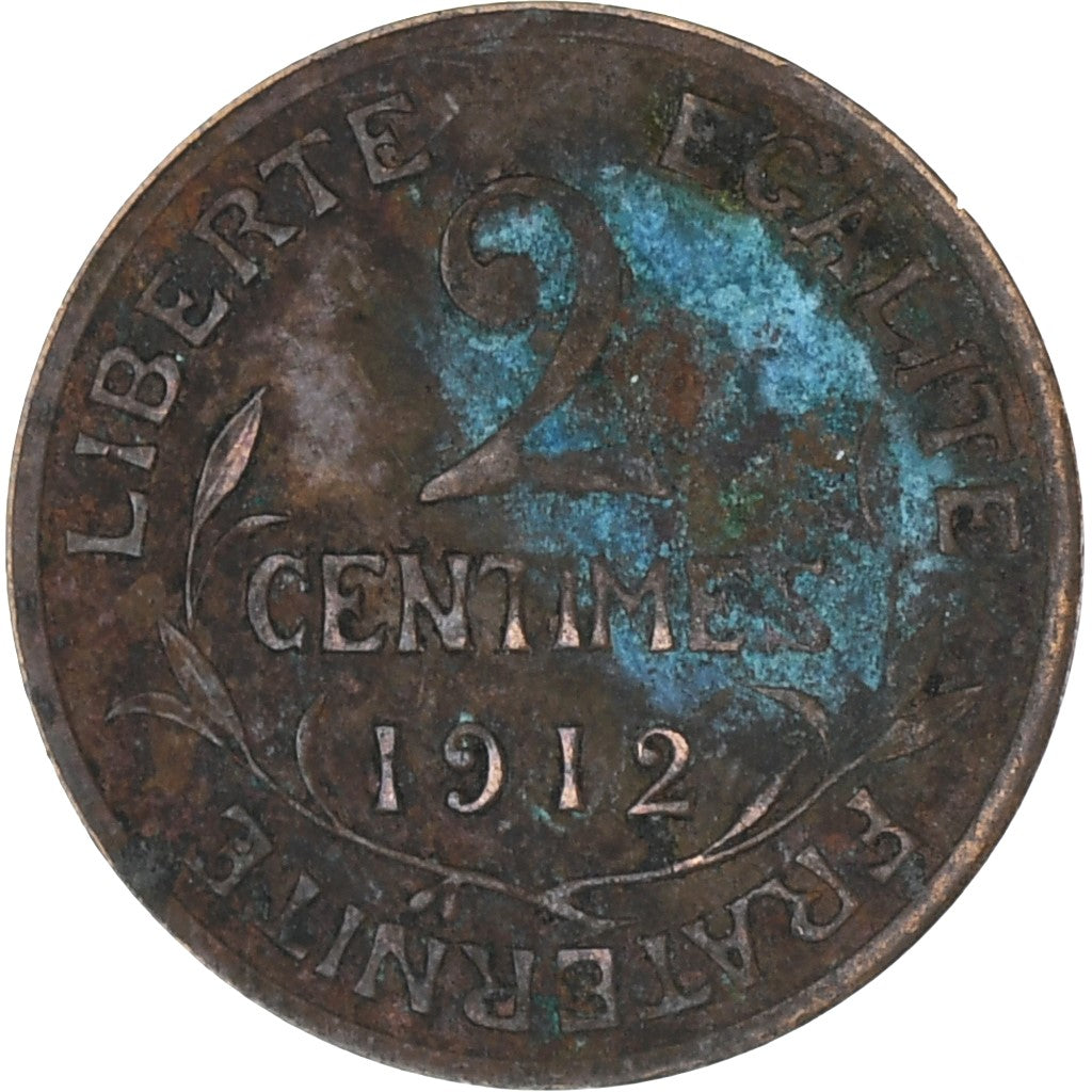 Munten, Frankrijk, Dupuis, 2 Centimes, 1912, Paris, ZF, Bronzen, KM:841