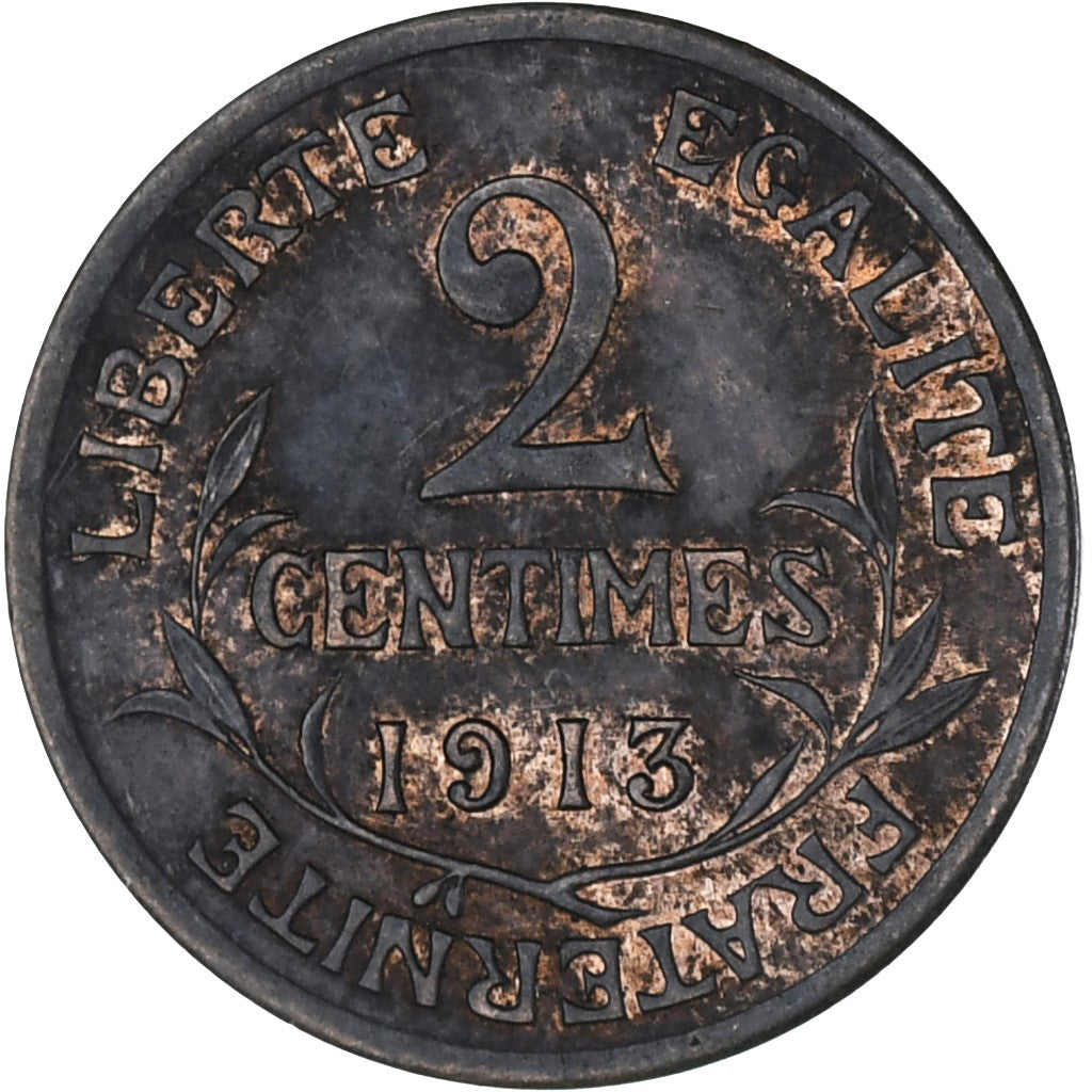 Munten, Frankrijk, Dupuis, 2 Centimes, 1913, Paris, PR, Bronzen, KM:841