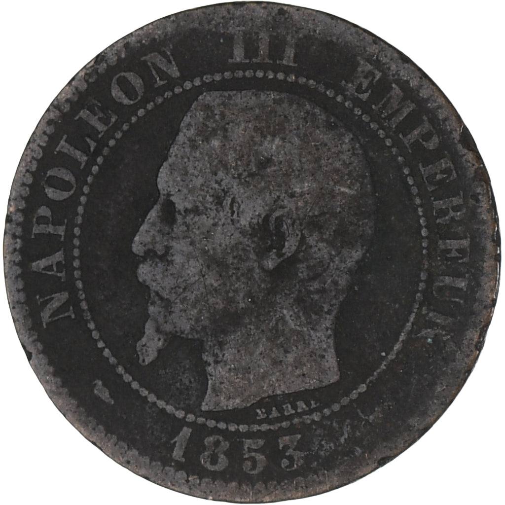 Moeda, França, Napoleon III, Napoléon III, 2 Centimes, 1853, Paris, F(12-15)
