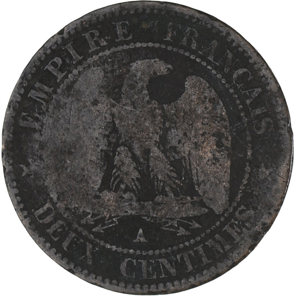 Moeda, França, Napoleon III, Napoléon III, 2 Centimes, 1853, Paris, F(12-15)