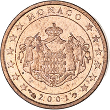 Monaco, Rainier III, Euro Cent, 2001, Paris, MS(63), Copper Plated Steel, KM:167