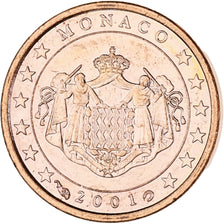 Monaco, Rainier III, Euro Cent, 2001, Paris, MS(63), Copper Plated Steel, KM:167