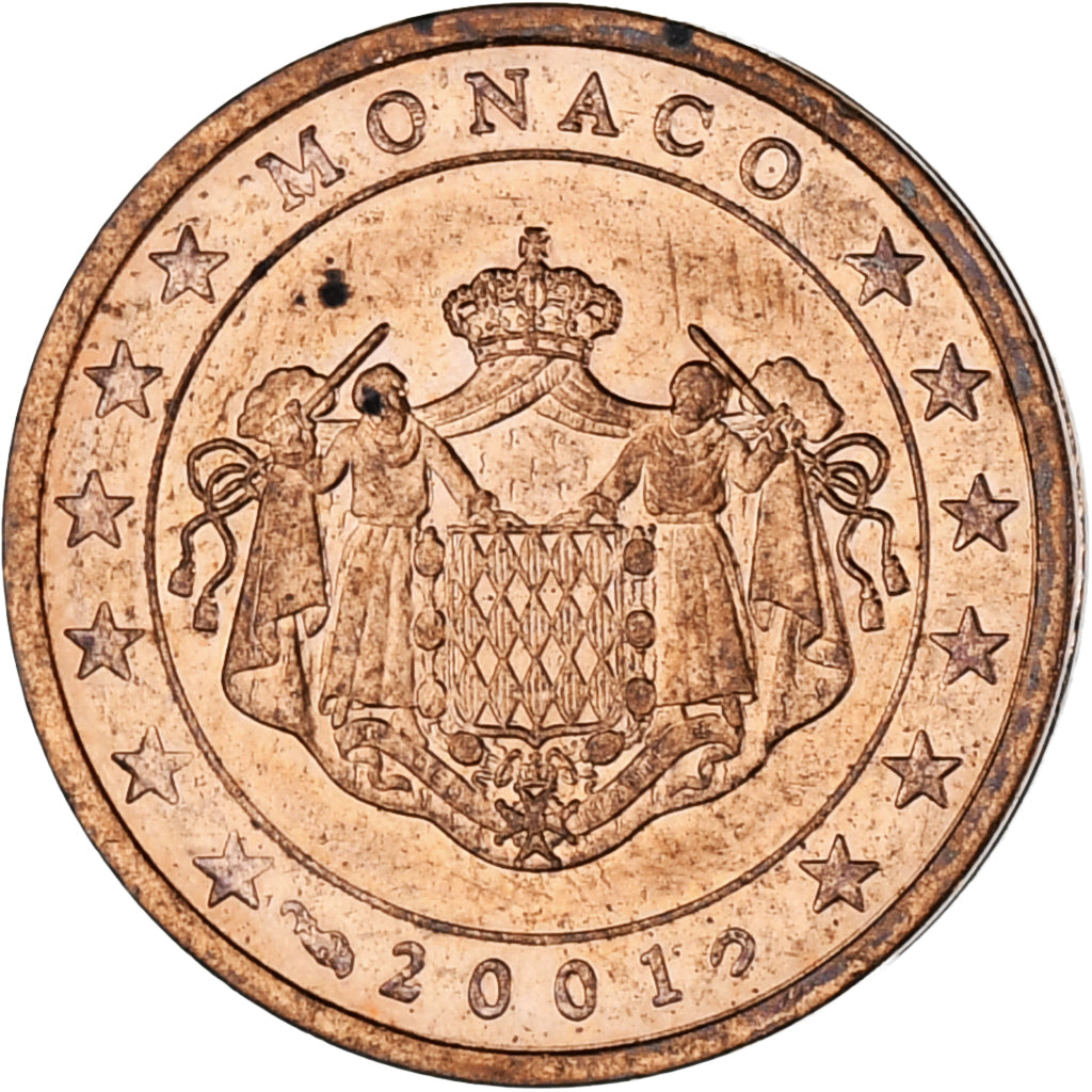 Monaco, Rainier III, 2 Euro Cent, 2001, Paris, SPL, Cuivre plaqué acier, KM:168