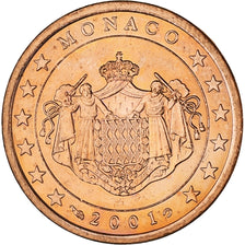 Monaco, Rainier III, 5 Euro Cent, 2001, Paris, MS(63), Copper Plated Steel