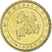 Monaco, Rainier III, 10 Euro Cent, 2002, Paris, MS(63), Brass, KM:170
