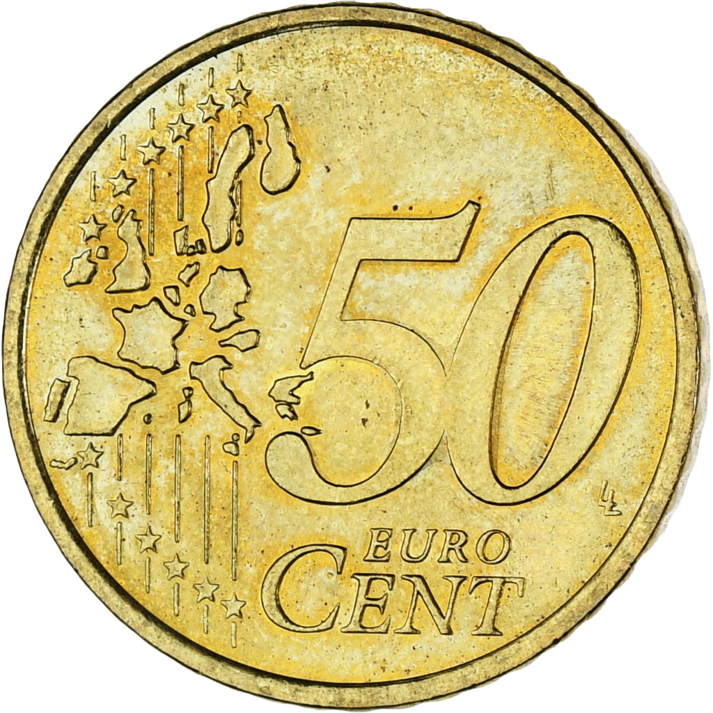 Monaco, Rainier III, 50 Euro Cent, 2002, Paris, SPL, Laiton, KM:172