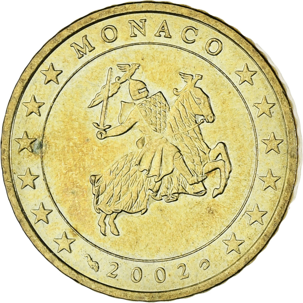 Monaco, Rainier III, 50 Euro Cent, 2002, Paris, MS(63), Brass, KM:172