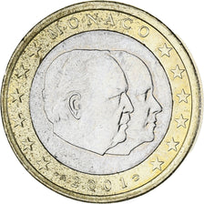Monaco, Rainier III, Euro, 2001, Paris, MS(63), Bi-Metallic, KM:173