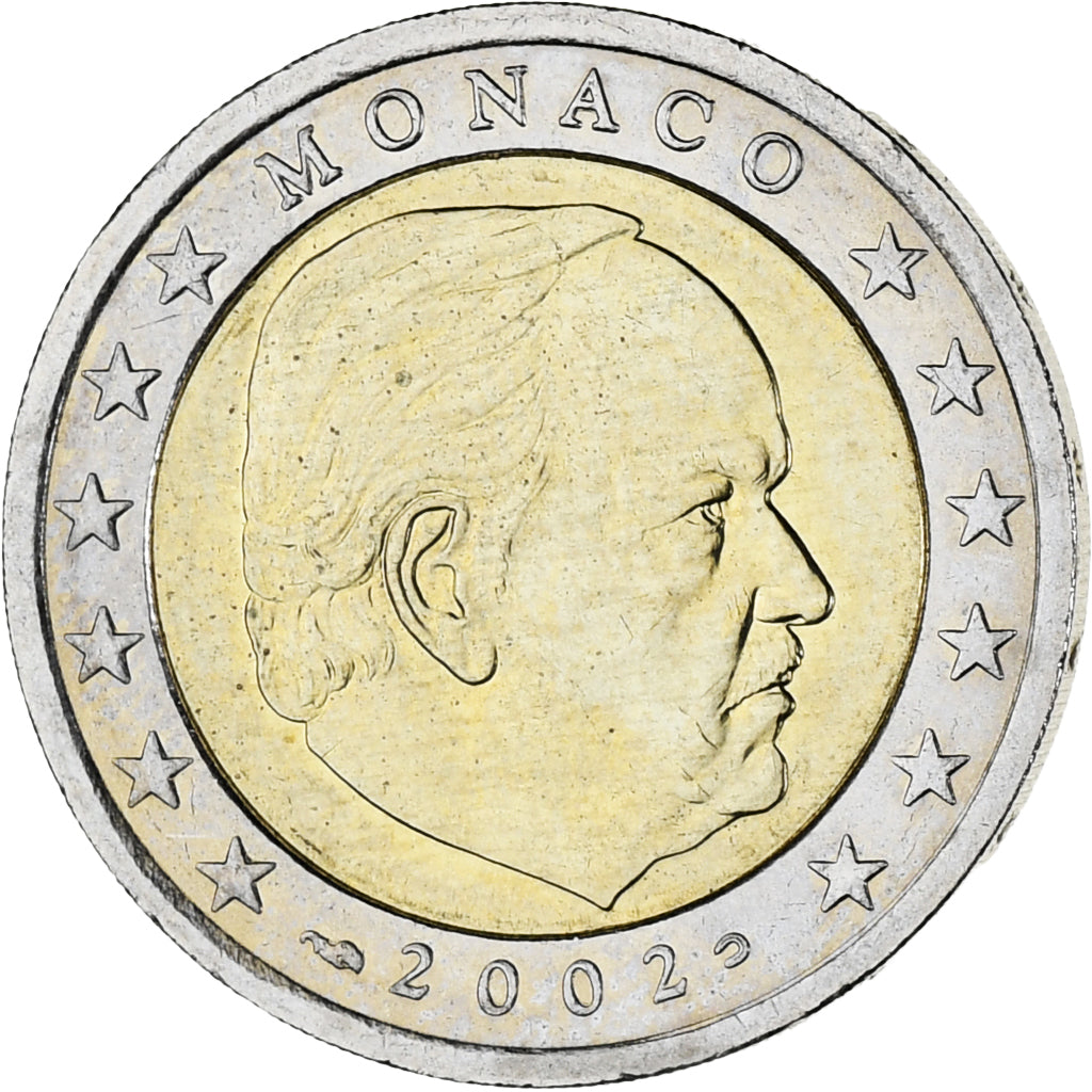 Monaco, Rainier III, 2 Euro, 2002, Paris, MS(63), Bi-Metallic, KM:174