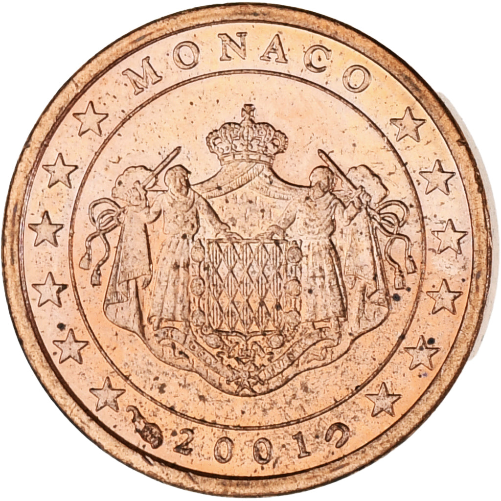 Monaco, Rainier III, Euro Cent, 2001, Paris, SPL, Cuivre plaqué acier, KM:167