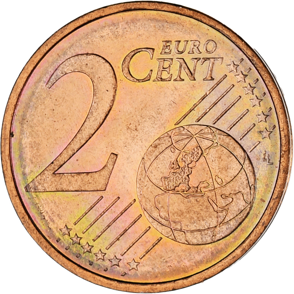 Mónaco, Rainier III, 2 Euro Cent, 2001, Paris, SC, Cobre chapado en acero