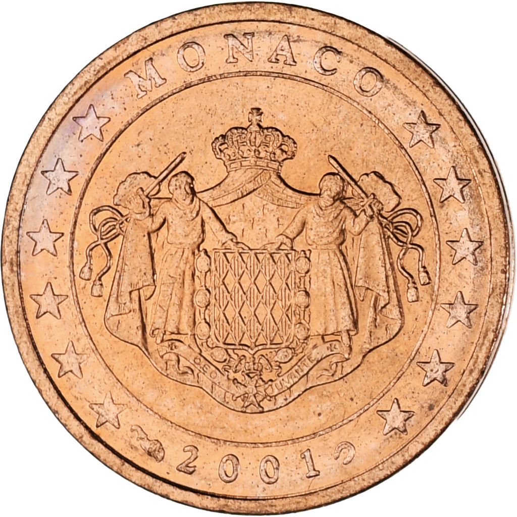 Monaco, Rainier III, 2 Euro Cent, 2001, Paris, SPL, Cuivre plaqué acier, KM:168