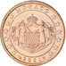 Monaco, Rainier III, 5 Euro Cent, 2001, Paris, MS(63), Copper Plated Steel