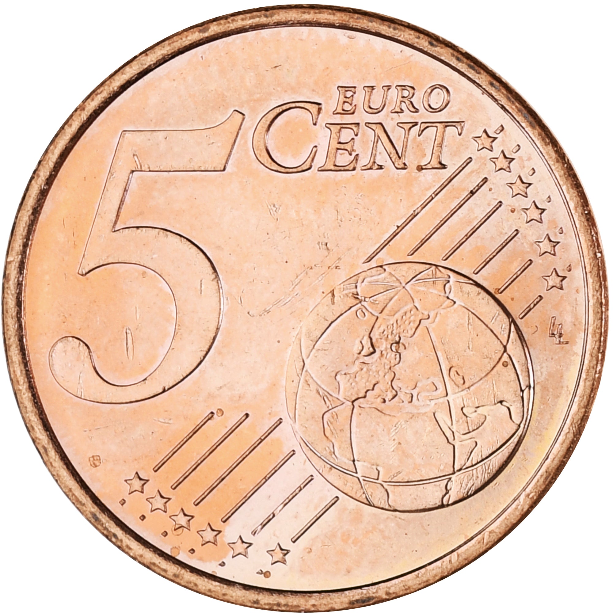 Monaco, Rainier III, 5 Euro Cent, 2001, Paris, MS(63), Copper Plated Steel