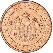 Monaco, Rainier III, 5 Euro Cent, 2001, Paris, MS(63), Copper Plated Steel