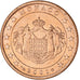Monaco, Rainier III, 5 Euro Cent, 2001, Paris, MS(63), Copper Plated Steel