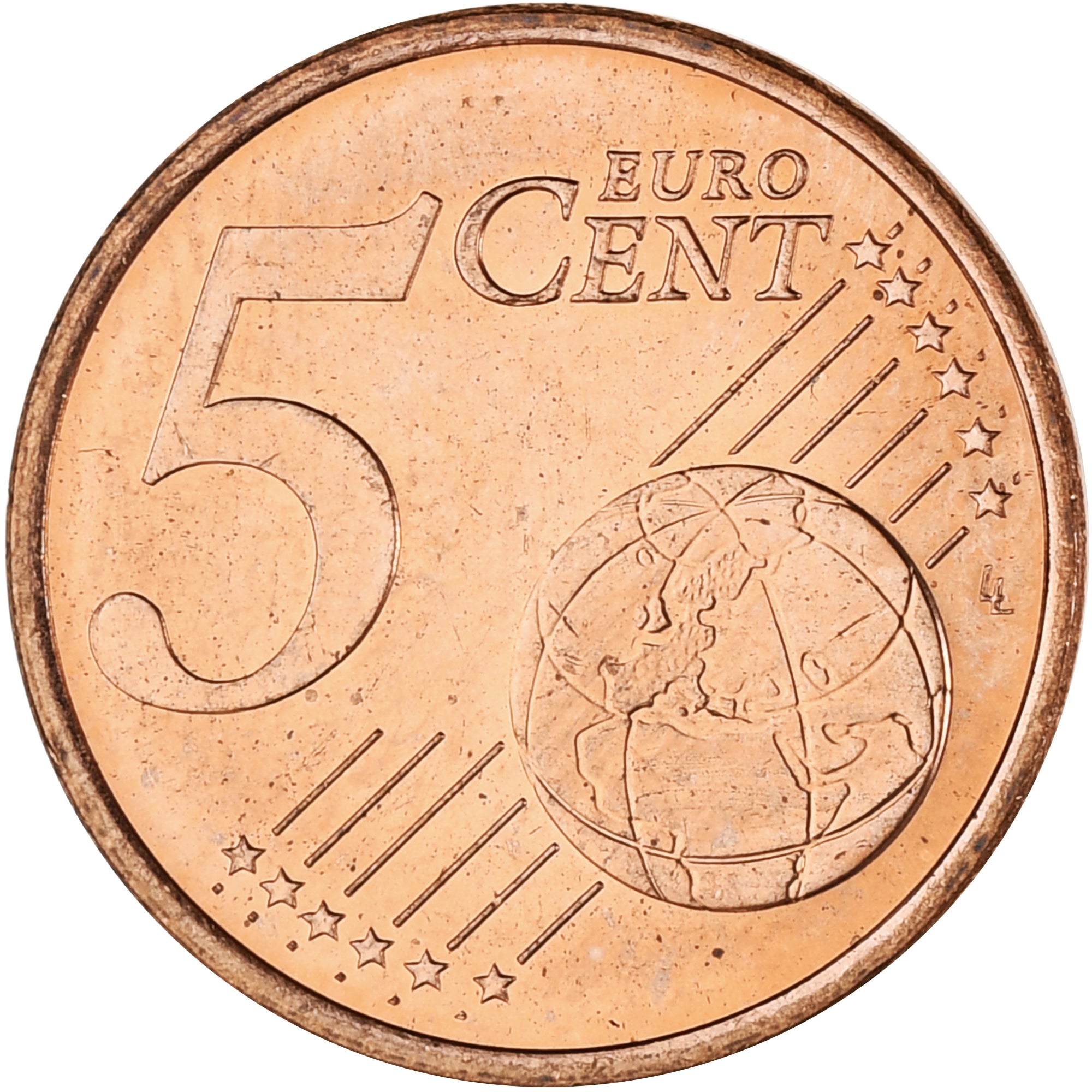 Monaco, Rainier III, 5 Euro Cent, 2001, Paris, MS(63), Copper Plated Steel