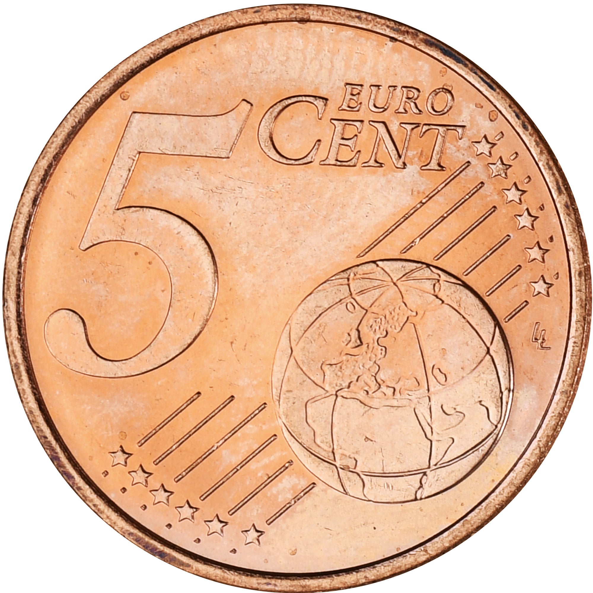 Monaco, Rainier III, 5 Euro Cent, 2001, Paris, MS(63), Copper Plated Steel