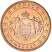 Monaco, Rainier III, 5 Euro Cent, 2001, Paris, MS(63), Copper Plated Steel
