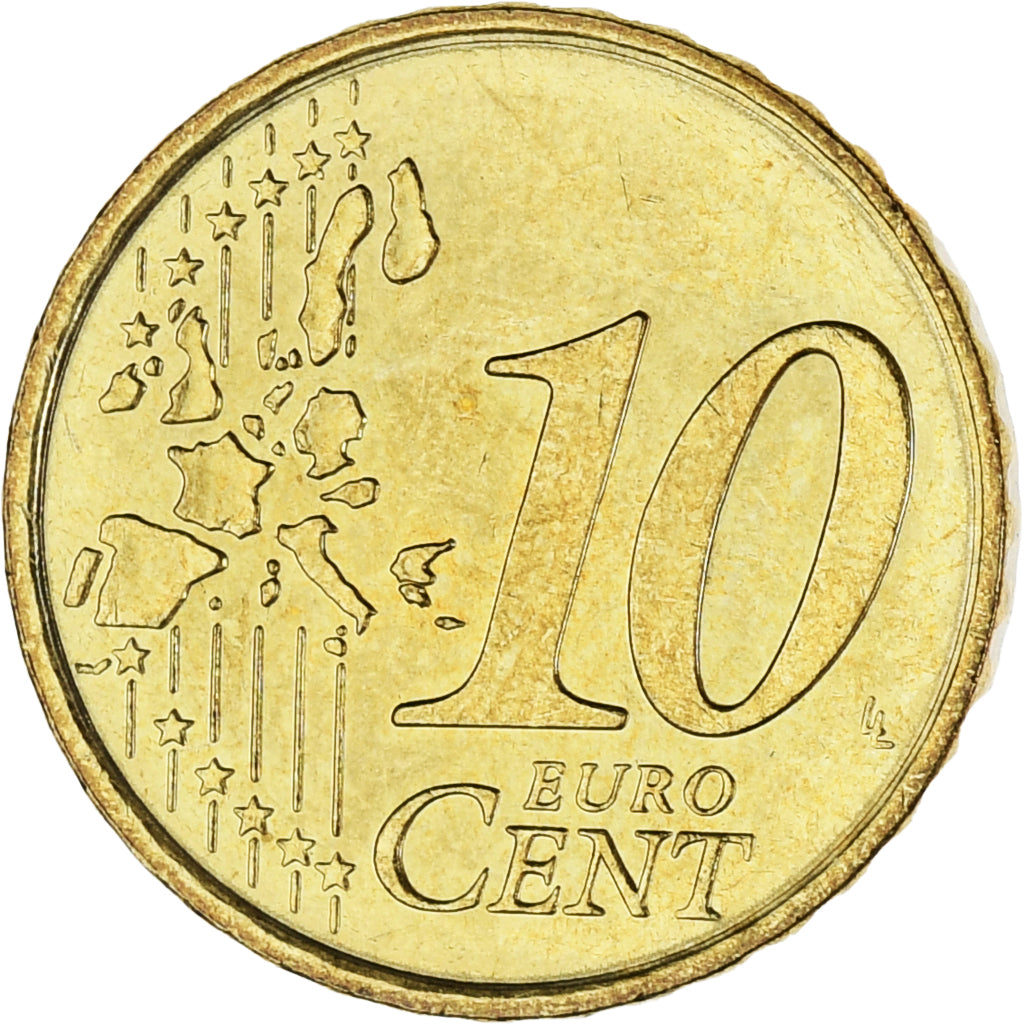 Monaco, Rainier III, 10 Euro Cent, 2001, Paris, SPL, Laiton, KM:170