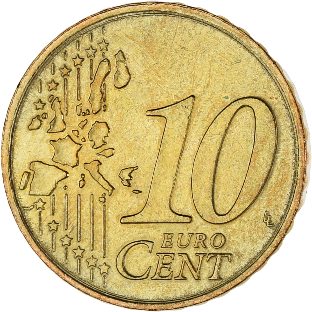 Monaco, Rainier III, 10 Euro Cent, 2001, Paris, SPL, Laiton, KM:170