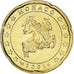 Monaco, Rainier III, 20 Euro Cent, 2001, Paris, MS(63), Brass, KM:171