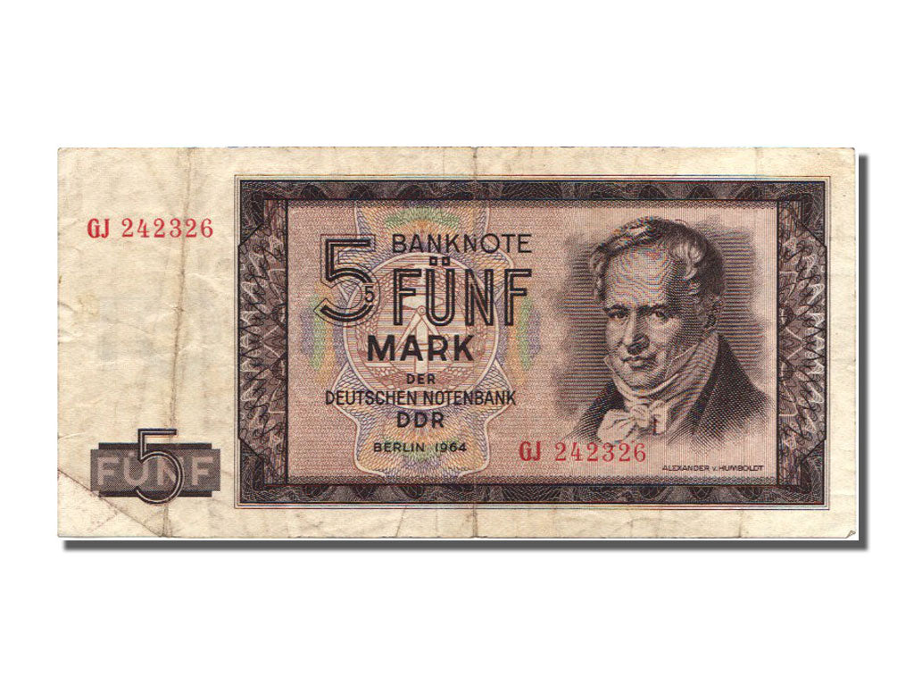 Germany - Democratic Republic, 5 Mark, 1964, KM #22a, EF(40-45), GJ