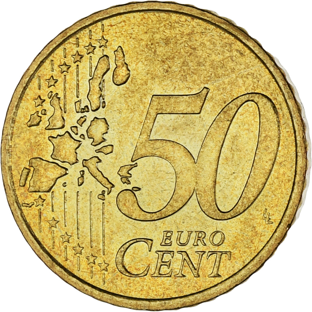 Monaco, Rainier III, 50 Euro Cent, 2001, Paris, UNC-, Tin, KM:172