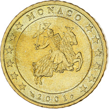 Monaco, Rainier III, 50 Euro Cent, 2001, Paris, MS(63), Brass, KM:172