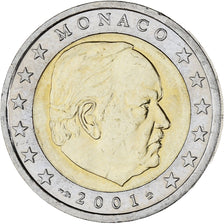 Monaco, Rainier III, 2 Euro, 2001, Paris, MS(63), Bi-Metallic, KM:174