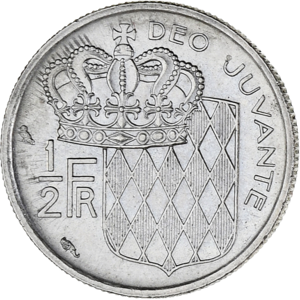 Munten, Monaco, Rainier III, 1/2 Franc, 1965, PR, Nickel, KM:145