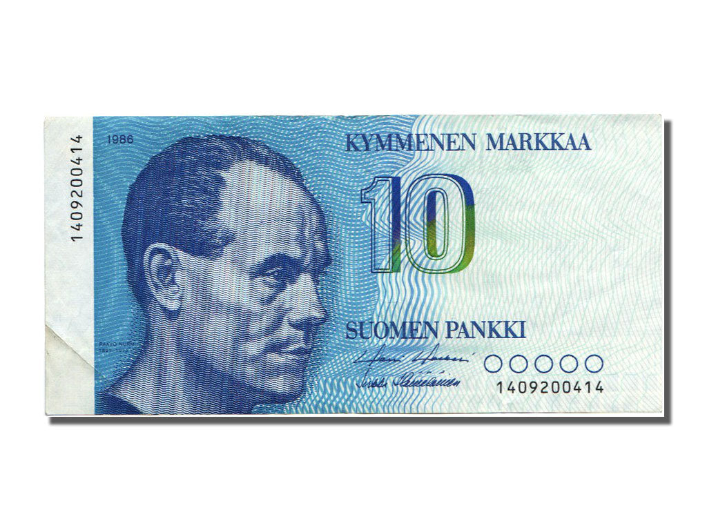 Finland, 10 Markkaa, 1986, KM #113a, AU(55-58)