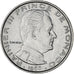 Moeda, Mónaco, Rainier III, Franc, 1966, MS(63), Níquel, KM:140, Gadoury:MC