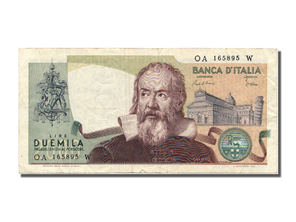 Italy, 2000 Lire, 1983, KM #103c, AU(50-53), OAW