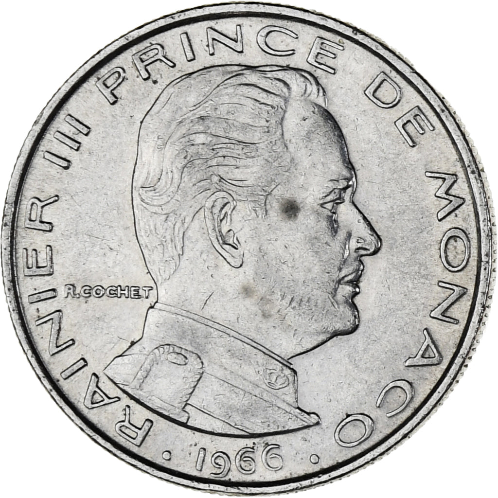 Moneta, Monaco, Rainier III, Franc, 1966, SPL-, Nichel, KM:140, Gadoury:MC 150