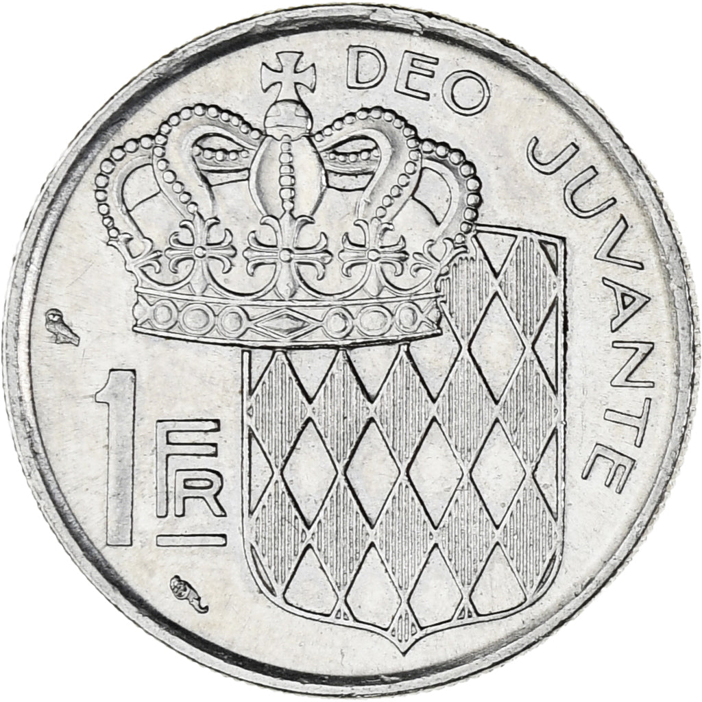 Moeda, Mónaco, Rainier III, Franc, 1966, AU(55-58), Níquel, KM:140, Gadoury:MC
