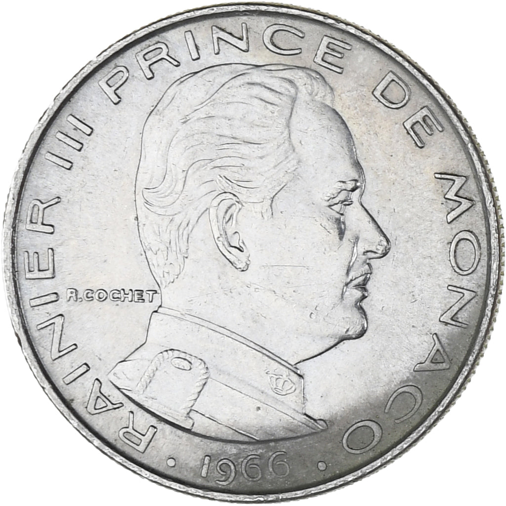 Münze, Monaco, Rainier III, Franc, 1966, SS, Nickel, KM:140, Gadoury:MC 150