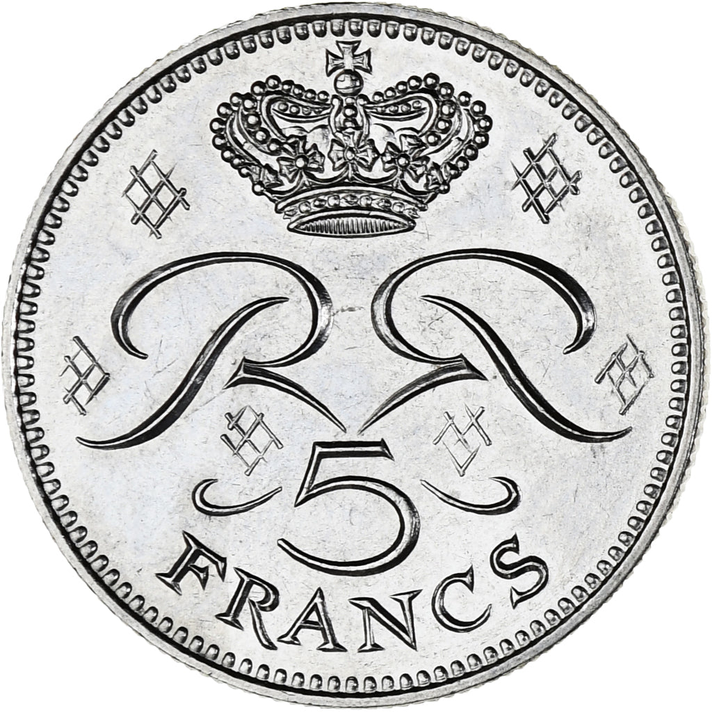 Coin, Monaco, Rainier III, 5 Francs, 1971, AU(55-58), Copper-nickel, KM:150