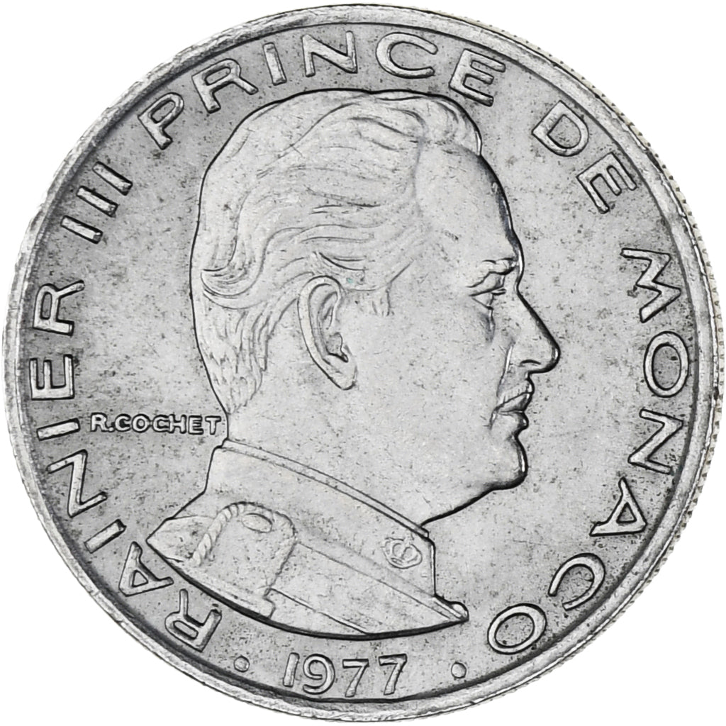 Moneda, Mónaco, Rainier III, Franc, 1977, EBC, Níquel, KM:140, Gadoury:MC 150