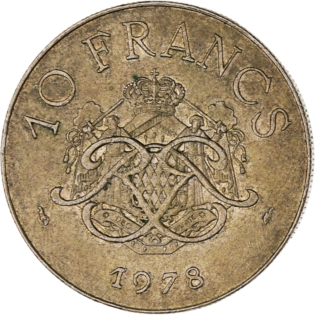 Münze, Monaco, Rainier III, 10 Francs, 1978, VZ, Copper-Nickel-Aluminum
