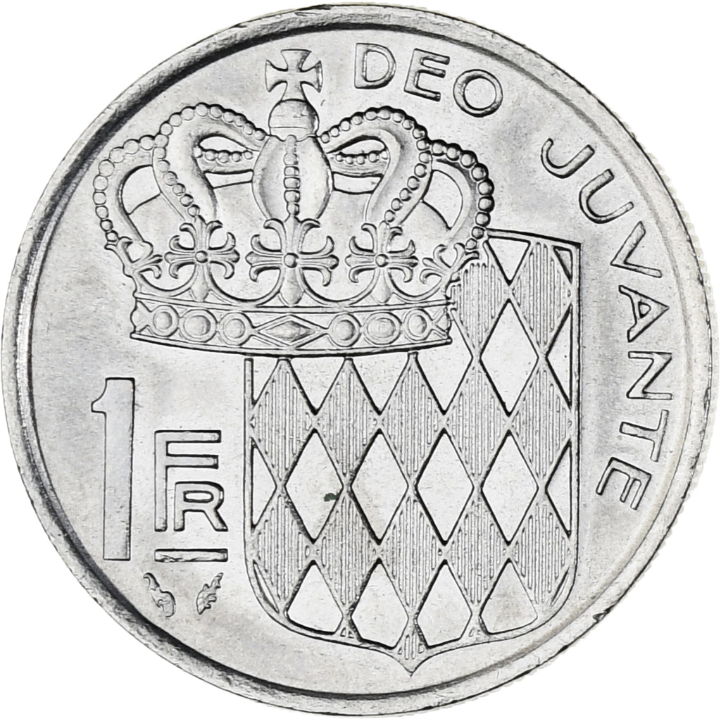 Coin, Monaco, Rainier III, Franc, 1975, AU(55-58), Nickel, KM:140, Gadoury:MC