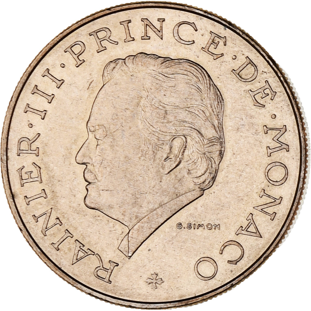 Coin, Monaco, Rainier III, 10 Francs, 1974, AU(55-58), Copper-Nickel-Aluminum