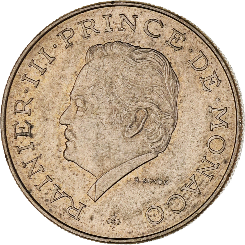 Coin, Monaco, Rainier III, 10 Francs, 1974, AU(55-58), Copper-Nickel-Aluminum