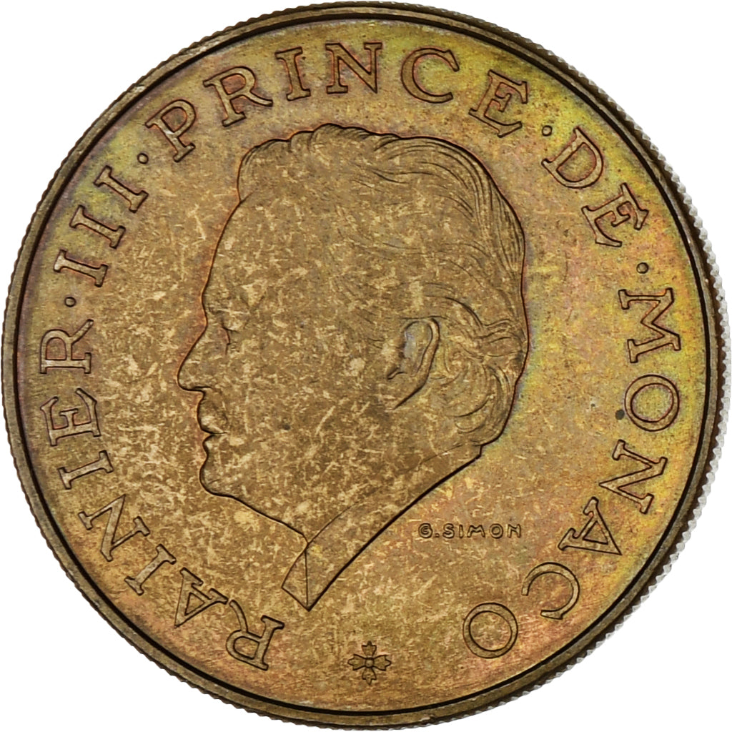 Coin, Monaco, Rainier III, 10 Francs, 1974, EF(40-45), Copper-Nickel-Aluminum