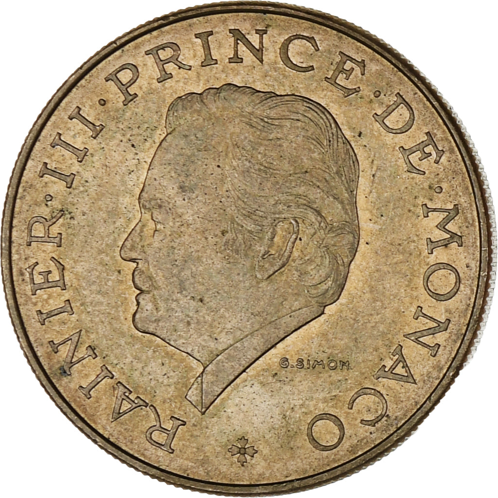 Coin, Monaco, Rainier III, 10 Francs, 1974, AU(55-58), Copper-Nickel-Aluminum