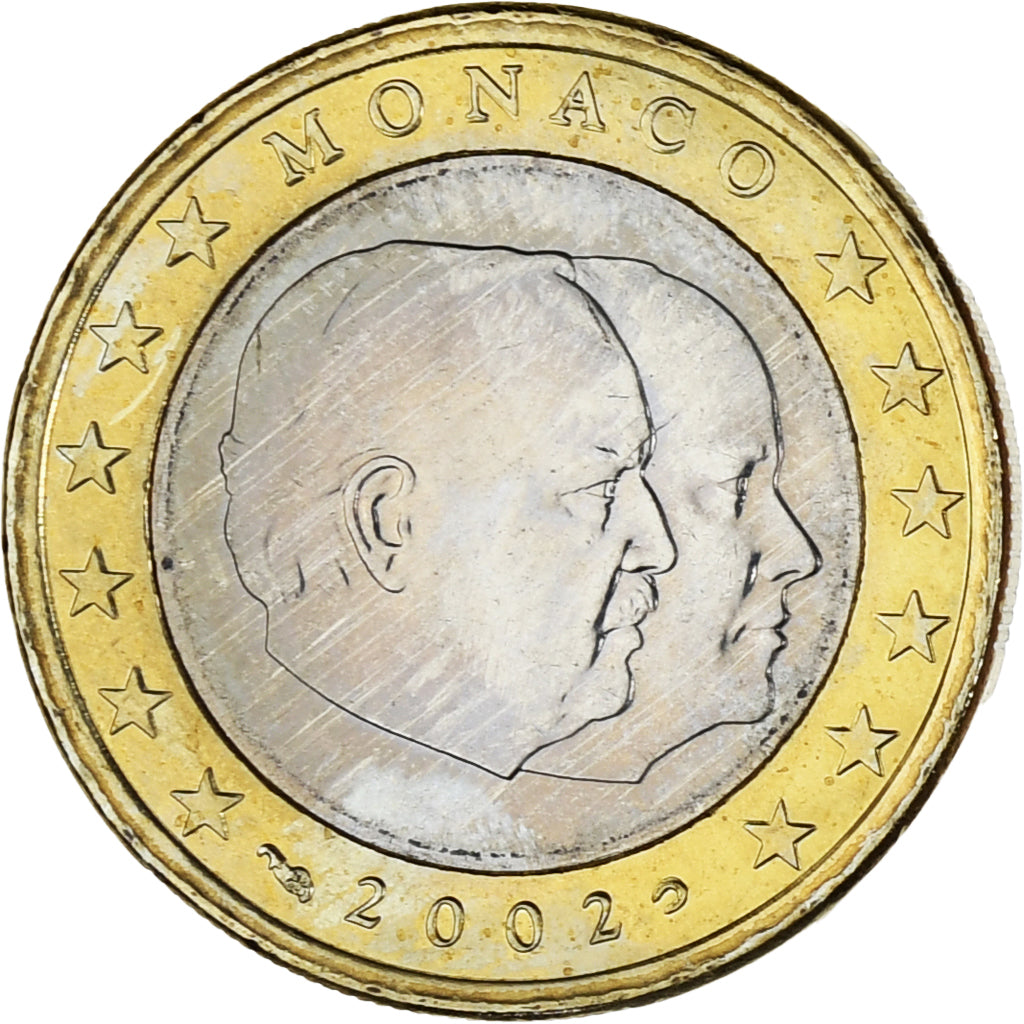 Monaco, Rainier III, Euro, 2002, Paris, MS(64), Bi-Metallic, Gadoury:MC178